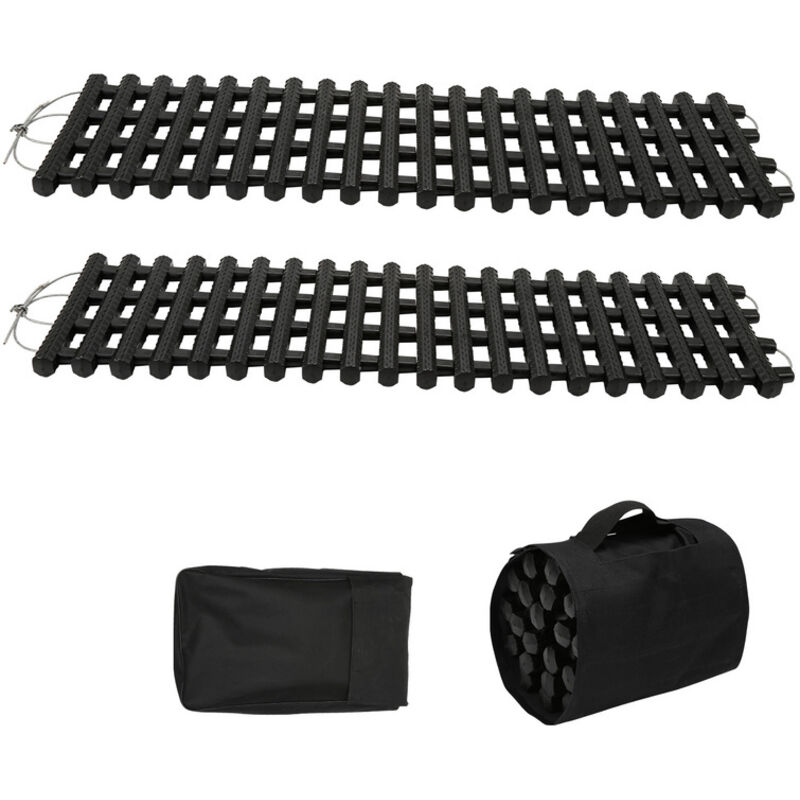 foto del prodotto jopassy swanew 2x tavole di trazione 80 cm con materiale tpr, tavole di recupero per fuoristrada autovetture pickup suv motorhome, coppia di