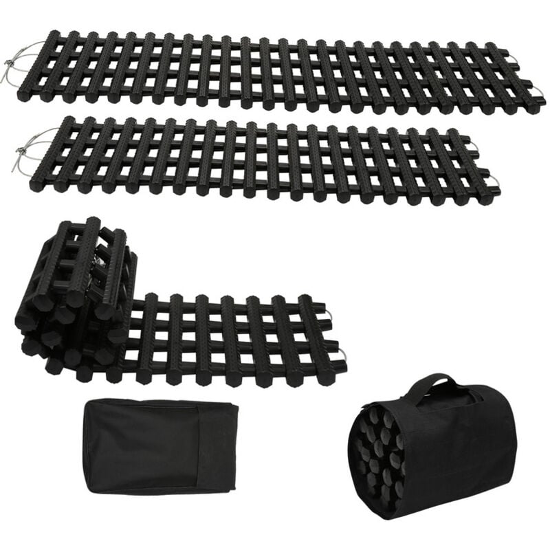 foto del prodotto jopassy swanew 2x tavole di trazione con materiale tpr, tavole di recupero per veicoli fuoristrada autovetture pickup suv, coppia di tappetini per