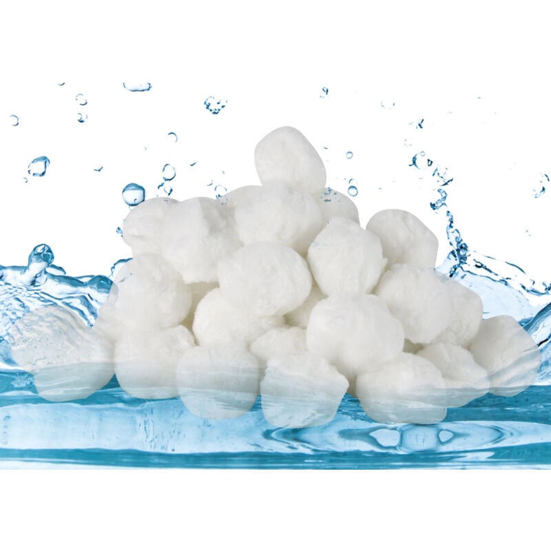 foto del prodotto jopassy swanew palline filtranti per filtro a sabbia alternativo 25 kg, lavabili 700g bianco