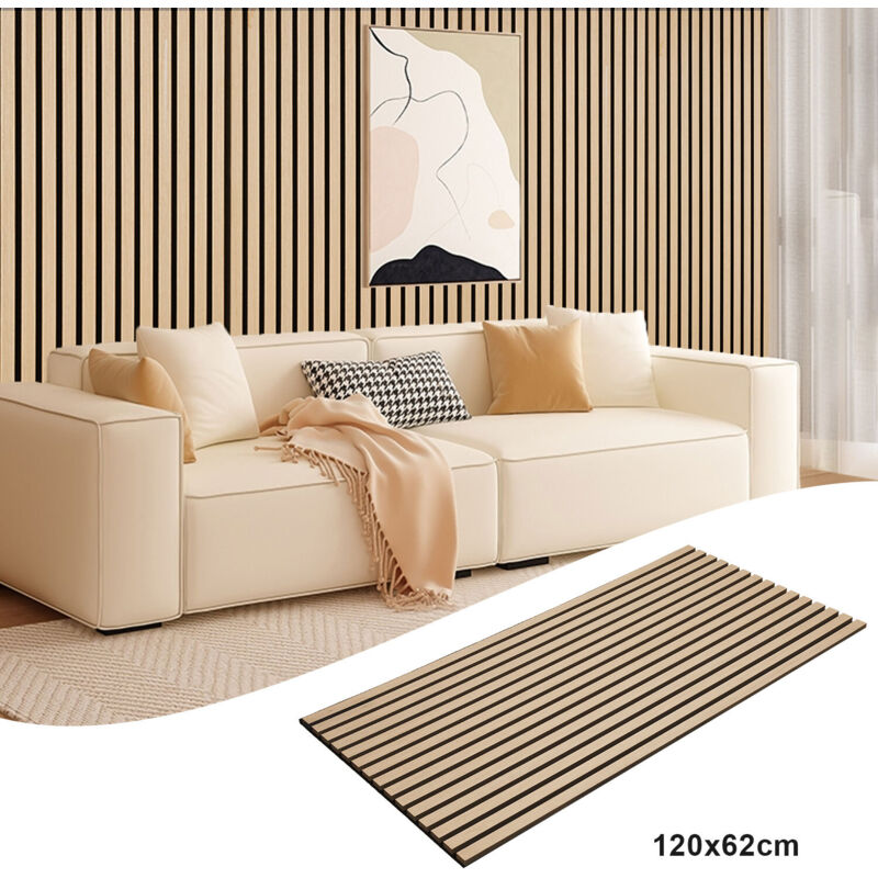 foto del prodotto jopassy swanew pannello acustico a parete pannelli moderni a parete in legno impiallacciato e feltro pannelli a parete in mdf 2x 120x60x2,1cm in