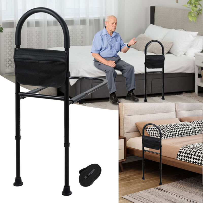 foto del prodotto jopassy swanew ringhiera per letto ausilio di rialzo per letto ausili per anziani regolabile 83 113 cm antiscivolo con borsa di custodia