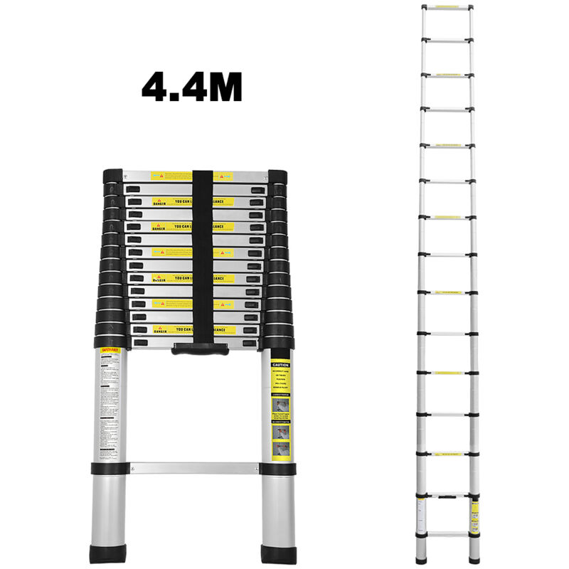foto del prodotto jopassy swanew scala telescopica 4.4m scala multifunzionale scala in alluminio scala semplice scala polivalente scala estensibile scalable in alta