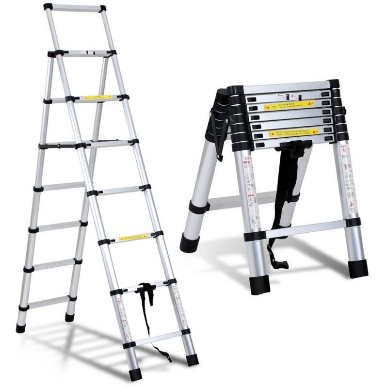 foto del prodotto jopassy swanew scala telescopica articolata 2,0 1,7m, 5x6 gradini professionale multifunzione pieghevole