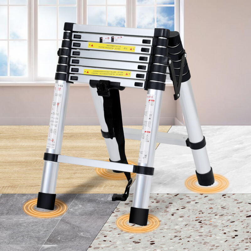 foto del prodotto jopassy swanew scala telescopica in alluminio scala multiuso 2.0m 2.3m scala a scorrimento scala pieghevole stabile con barra di pesata scala in