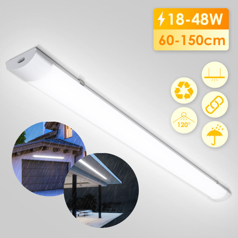 foto del prodotto jopassy swanew striscia led impermeabile 120cm 36w ip65 interconnettibile temperatura colore bianco neutro 4000k