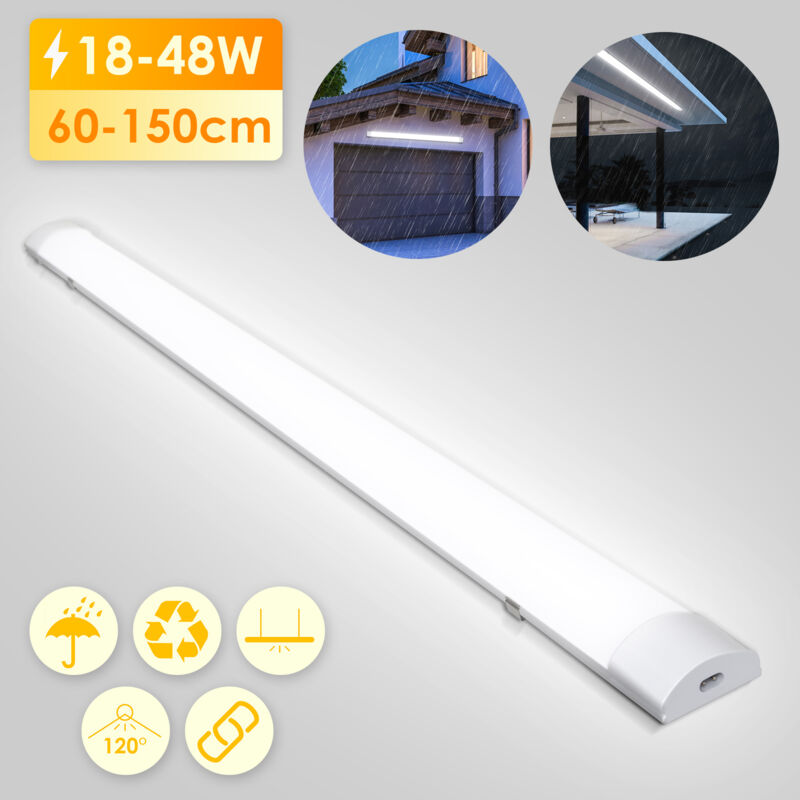 foto del prodotto jopassy swanew striscia led impermeabile 150cm 48w ip65 interconnettibile temperatura colore bianco neutro 4000k