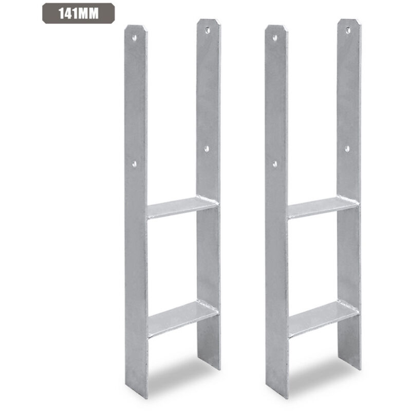 foto del prodotto jopassy swanew supporto per palo h per carport recinzioni supporto per palo in h supporto da incasso 141mm 2 pezzi