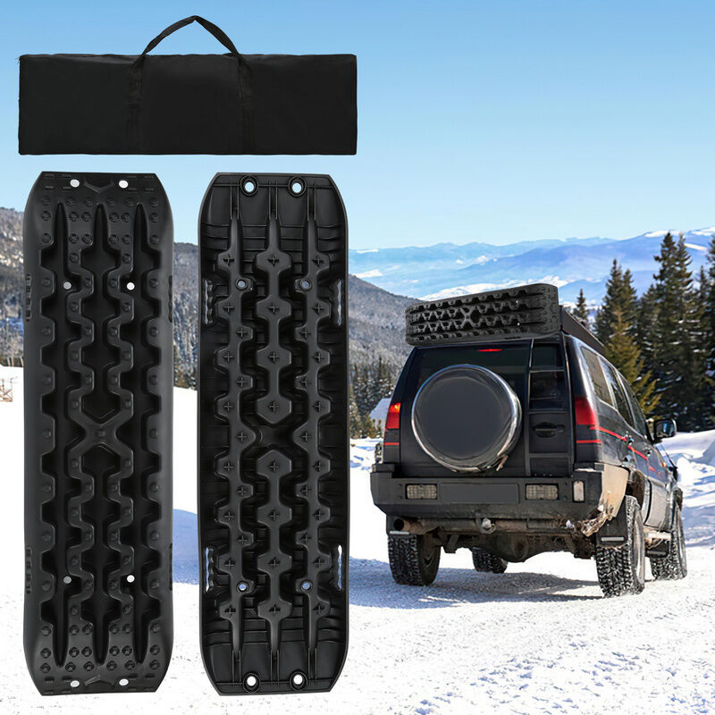 foto del prodotto jopassy swanew tavole di trazione 2 pz tappeto di trazione nero 106x30,5x7 cm nylon max. 10t, piastre di trazione con borsa