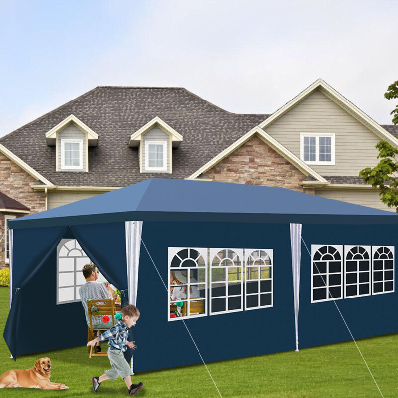 foto del prodotto jopassy swanew tenda o pergolato tenda per ricevimenti con pannelli laterali rimovibili grande verde 3x6m