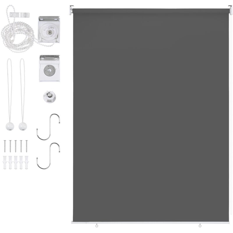 foto del prodotto jopassy - swanew tenda verticale tenda da esterno per balcone tenda a rullo schermo retrattile da esterno protezione solare 140x140cm antracite