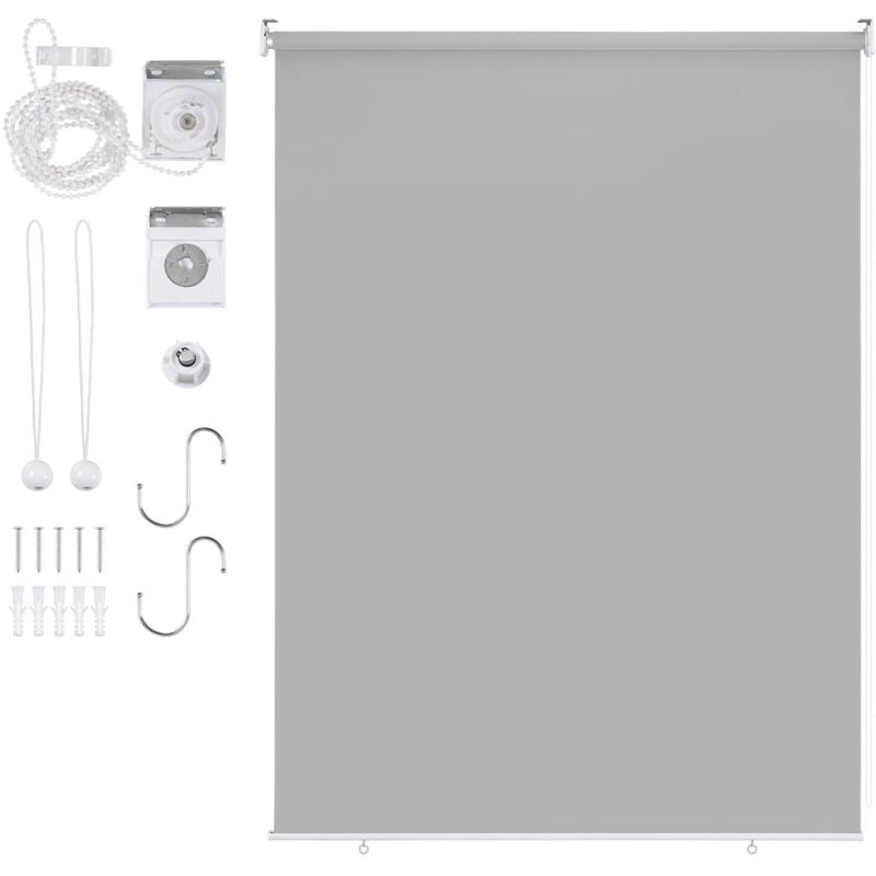 foto del prodotto jopassy swanew tenda verticale tenda da esterno per balcone tenda a rullo schermo retrattile da esterno protezione solare 140x140cm grigio
