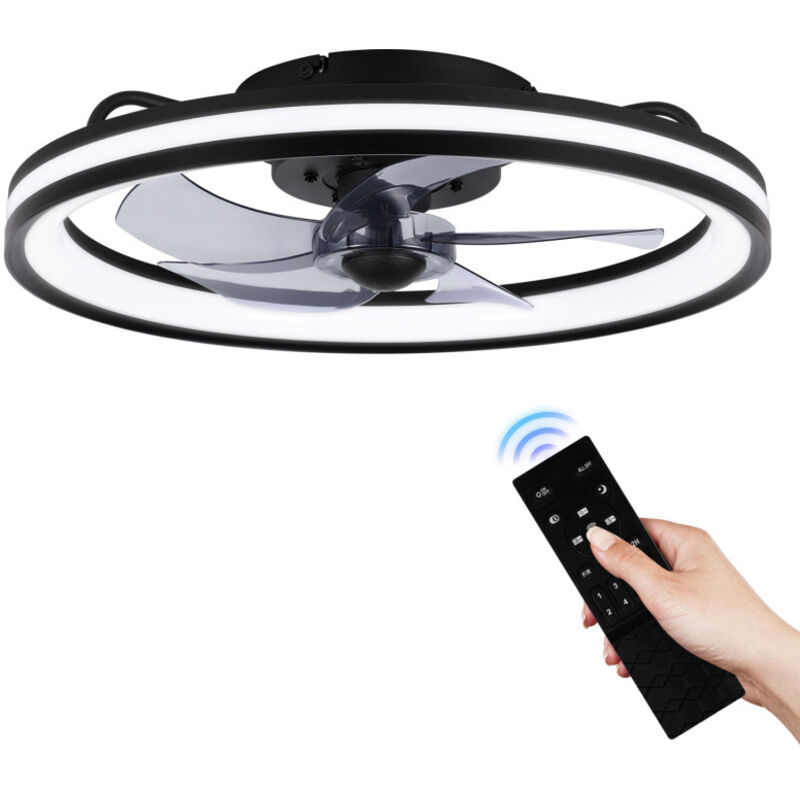 foto del prodotto jopassy swanew ventilatore a soffitto led con illuminazione e telecomando ventilatore dimmerabile 48cm