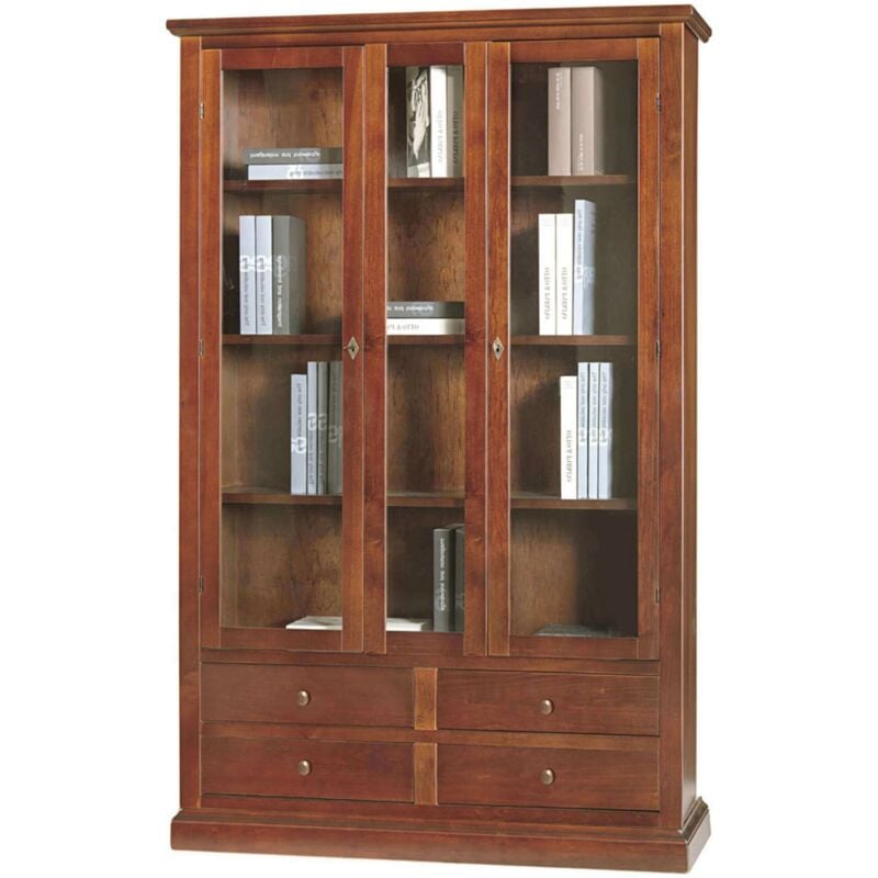 foto del prodotto joselyn credenza con vetrina in legno massello