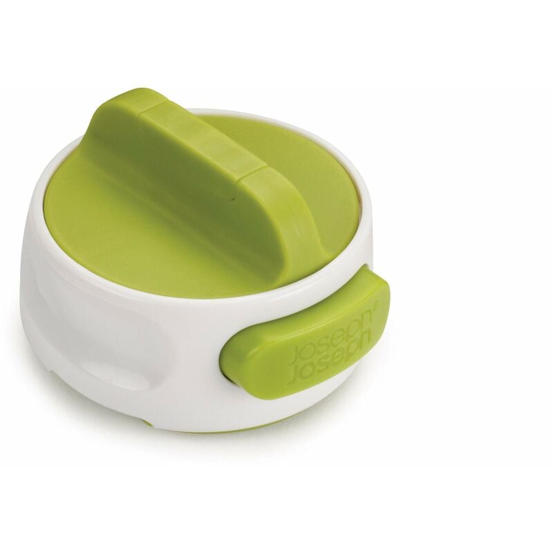 foto del prodotto joseph joseph can do apriscatole compatto, apri barattoli manuale con impugnatura automatica, plastica, bianco verde, piccolo