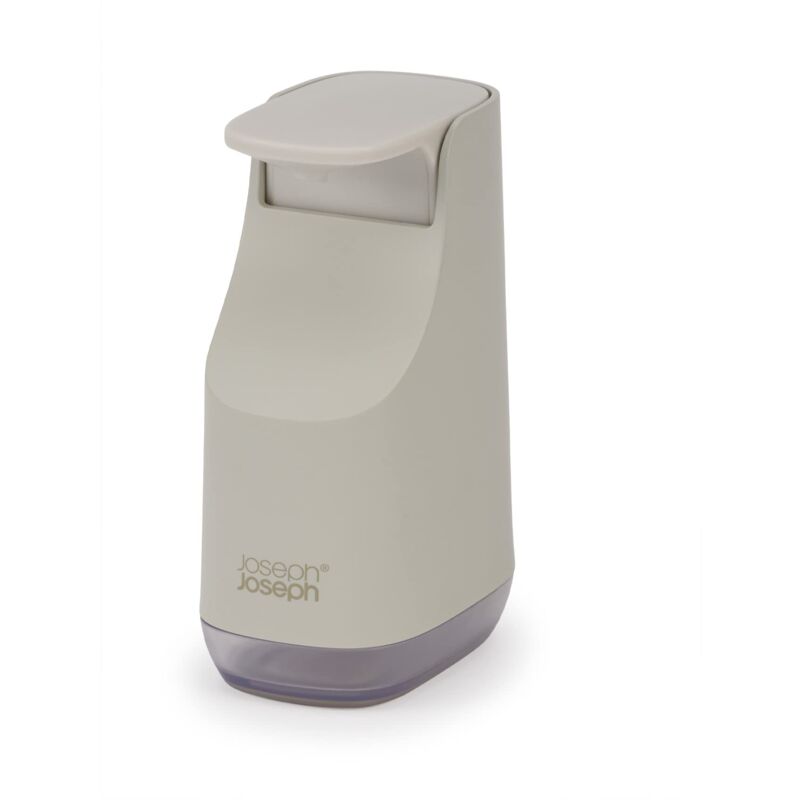 foto del prodotto joseph joseph dispenser sapone per il bagno, compatto e salvaspazio, testa a pompa facile da premere, beccuccio antigoccia, ricaricabile, beige