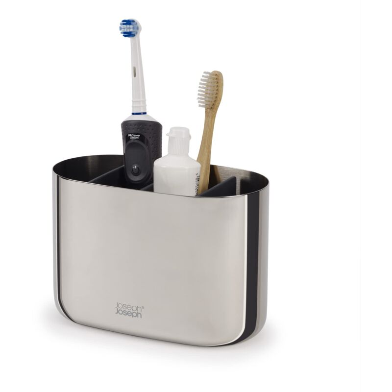 foto del prodotto joseph joseph easystore porta spazzolino e dentifricio, compatibile con spazzolini elettrici e tradizionali, 6 scomparti, contenitore da bagno