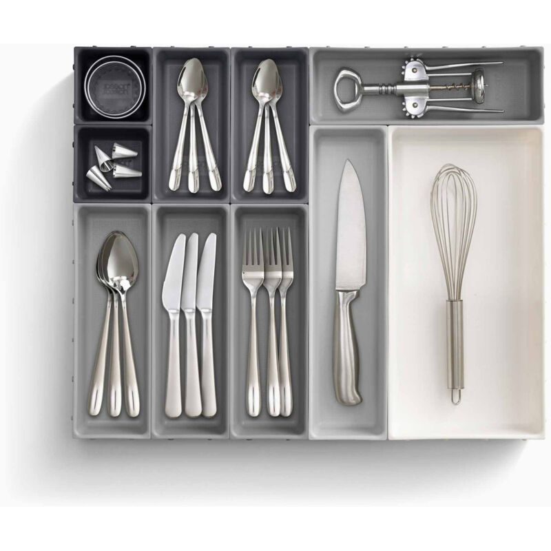 foto del prodotto joseph joseph joseph joseph blox, organizer per cassetti in plastica con 10 scomparti, vassoio per cosmetici, cancelleria, utensili colore 