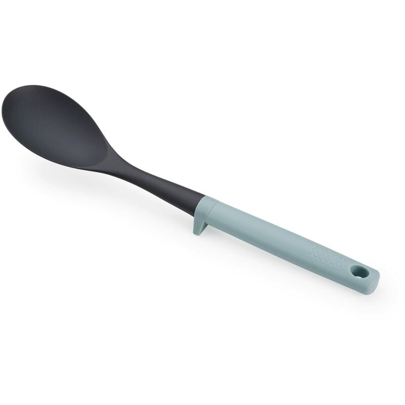 foto del prodotto joseph joseph joseph joseph duo cucchiaione da cucina resistente al calore, cucchiaio con poggiamestolo integrato, antiaderente, blu