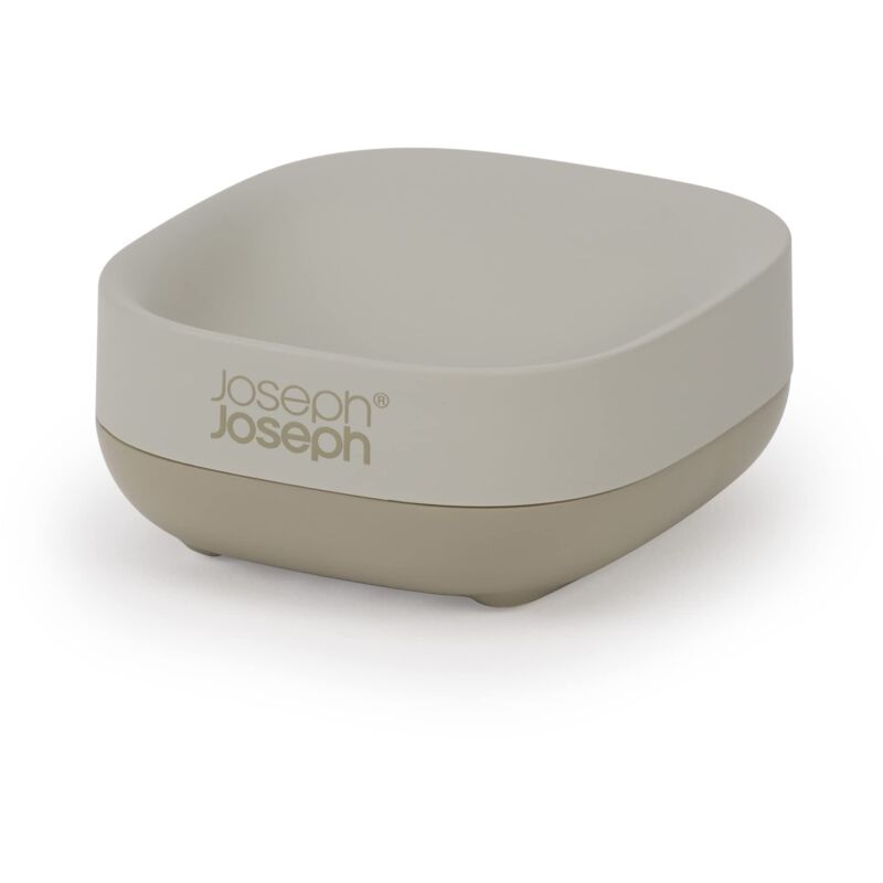 foto del prodotto joseph joseph portasapone compatto per il bagno, base antiscivolo beige