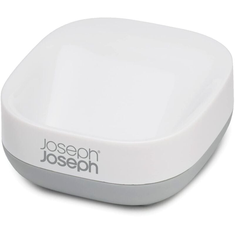 foto del prodotto joseph joseph slim porta saponetta compatto, piattino portasapone, accessori bagno bianco grigio