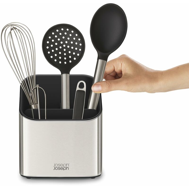 foto del prodotto joseph joseph surface portautensili in acciaio inossidabile con ampia capacit , piedini antiscivolo e divisori, portautensili e gadget da cucina a