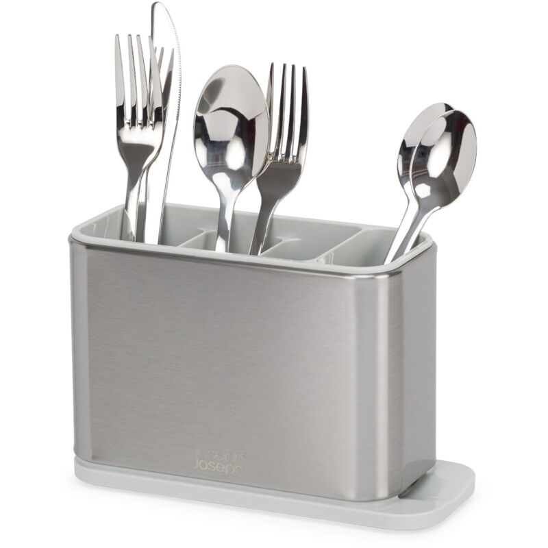 foto del prodotto joseph joseph surface scolaposate da lavello in acciaio inox, contenitore portaposate portautensili per cucina, base drenante