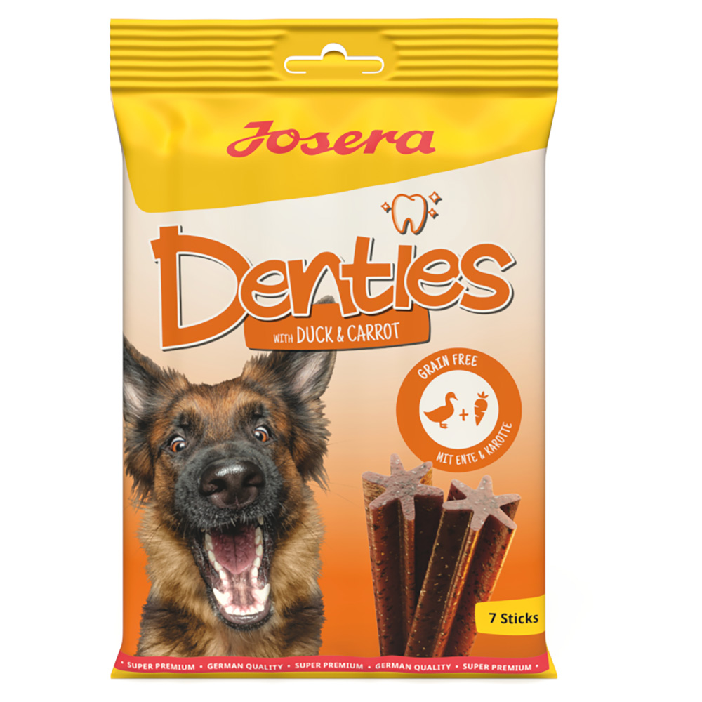 foto del prodotto josera denties con anatra &amp; carota snack per cani - set %: 2 x 180 g
