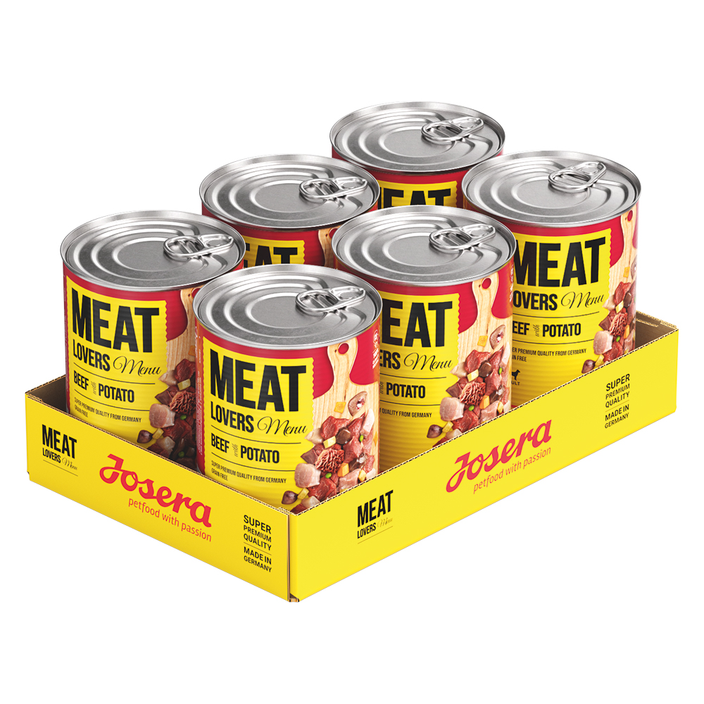 foto del prodotto josera meatlovers men 6 x 400 g alimento umido per cani manzo e patate