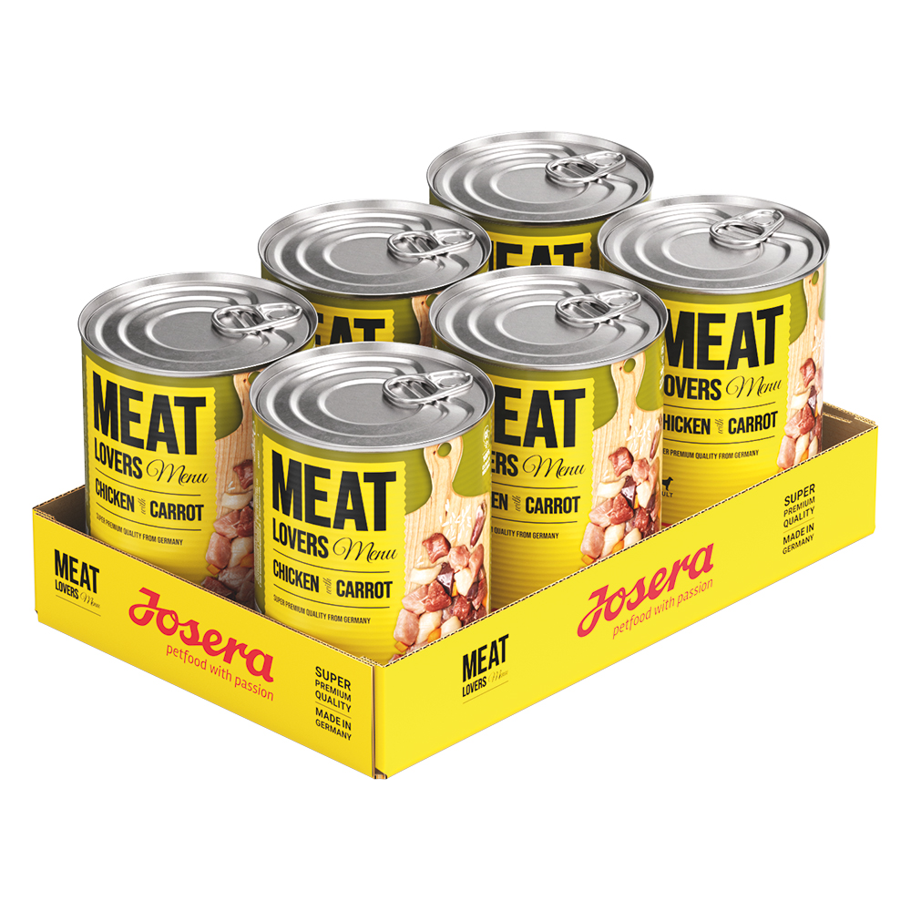 foto del prodotto josera meatlovers men 6 x 400 g alimento umido per cani pollo e carote