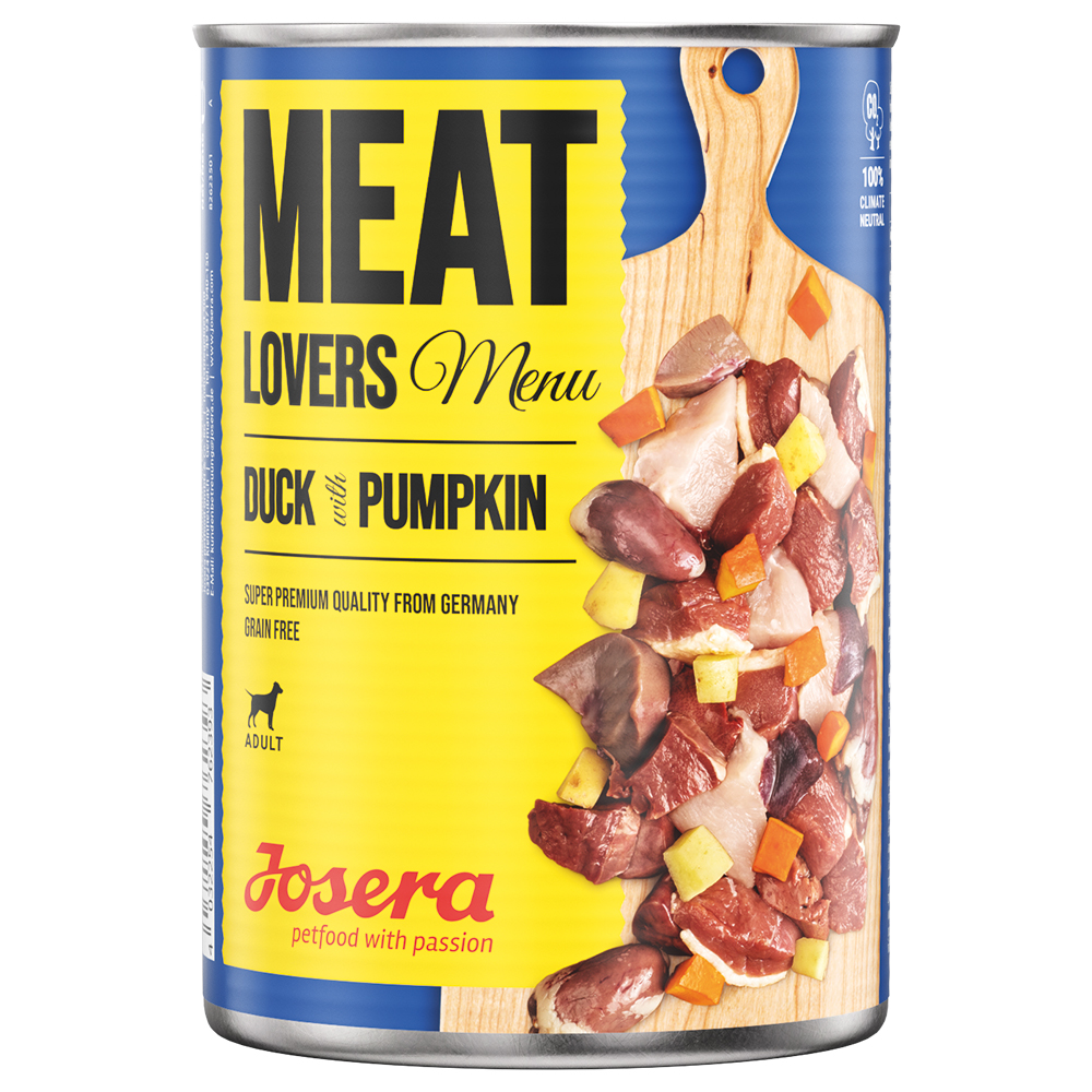foto del prodotto josera meatlovers men 6 x 800 g alimento umido per cani anatra e zucca