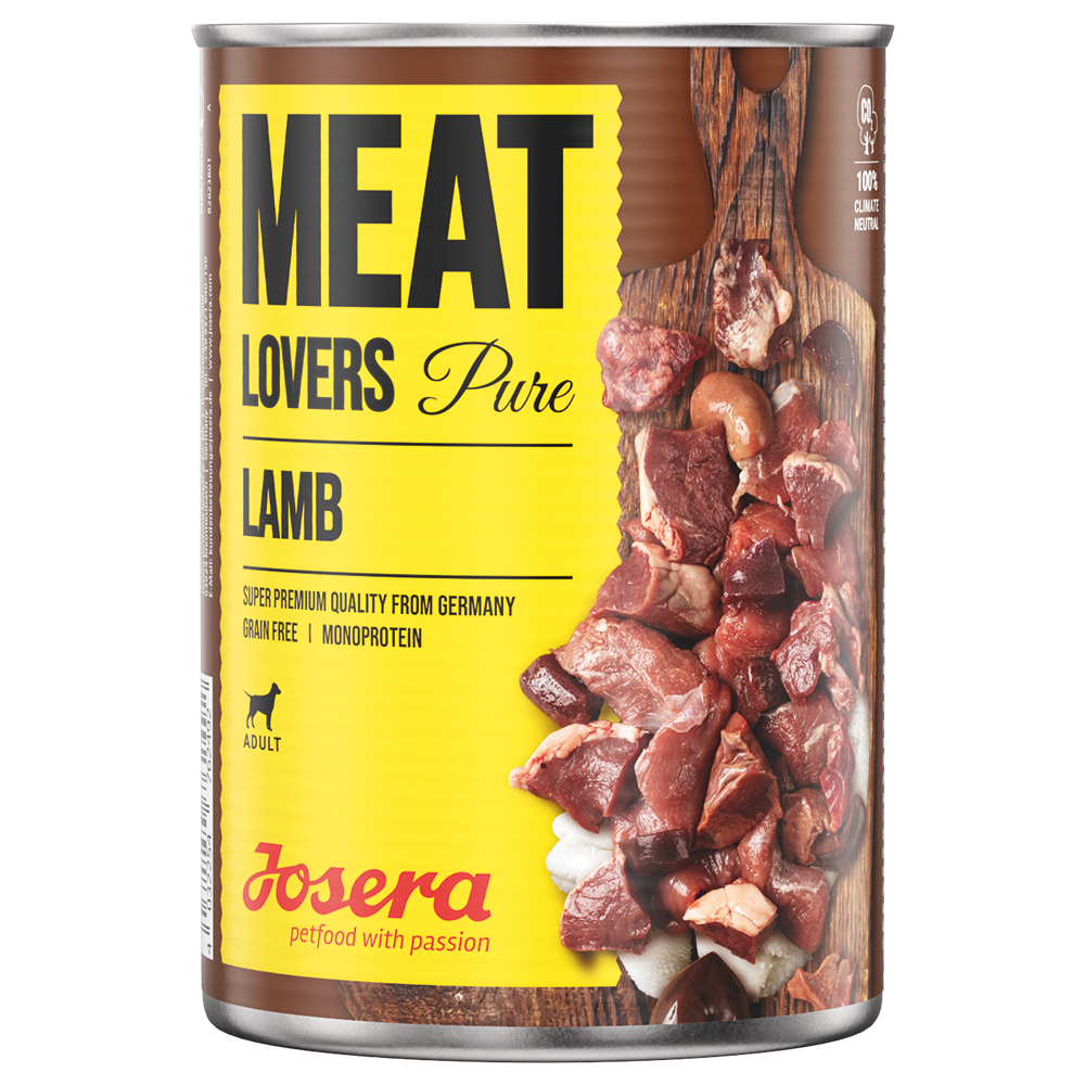 foto del prodotto josera meatlovers pure 6 x 400 g alimento umido per cani agnello