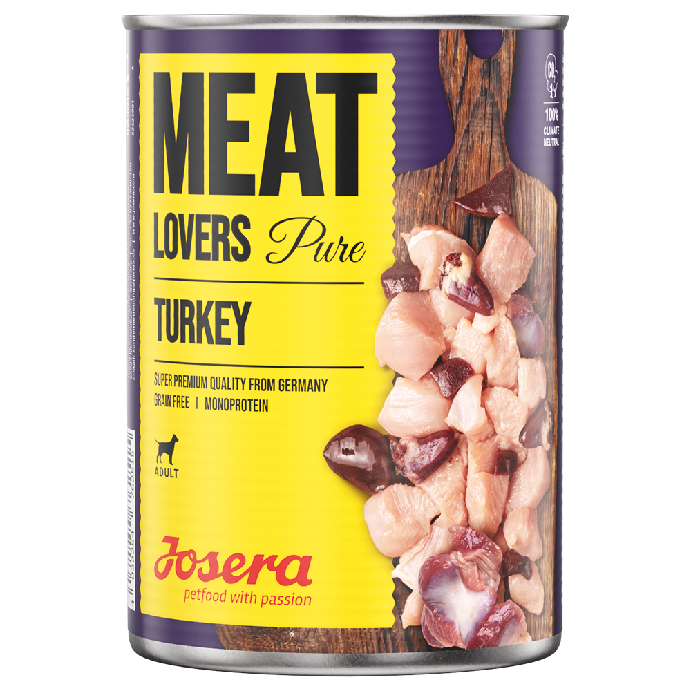 foto del prodotto josera meatlovers pure 6 x 400 g alimento umido per cani tacchino