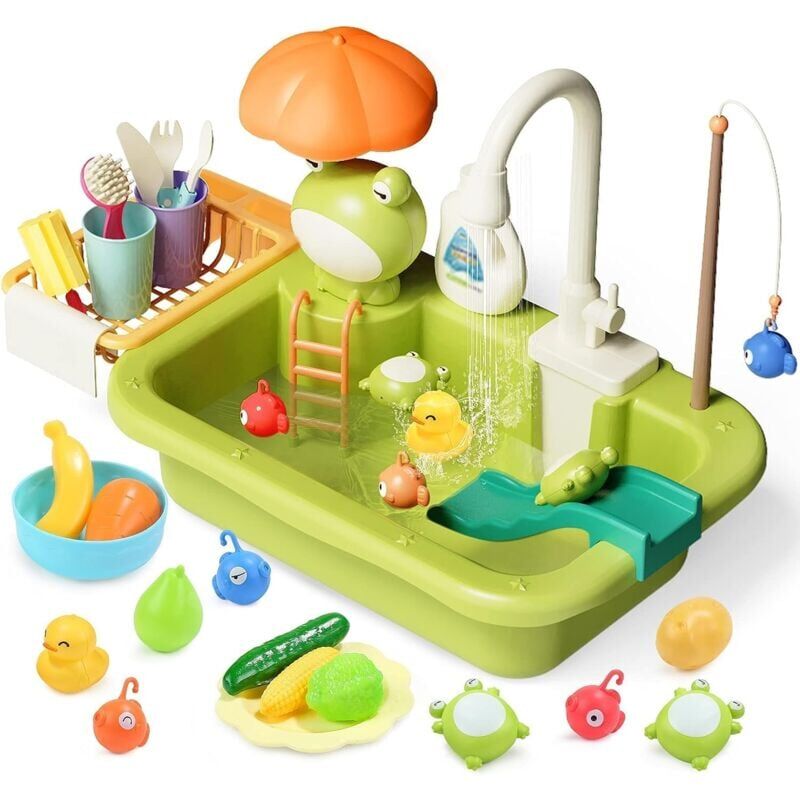 foto del prodotto jouez l vier avec de l eau courante, aux jouets d vier de cuisine avec robinet d eau chaude am lior , aux jouets de cuisine, aux jouets de p che
