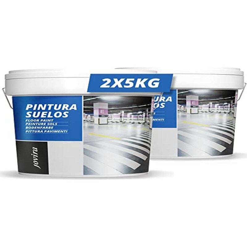 foto del prodotto jovira pinturas 12 k pittura per pavimenti esterni ed interni, garage e superfici sportive in genere, finitura opaca. protegge e decora le