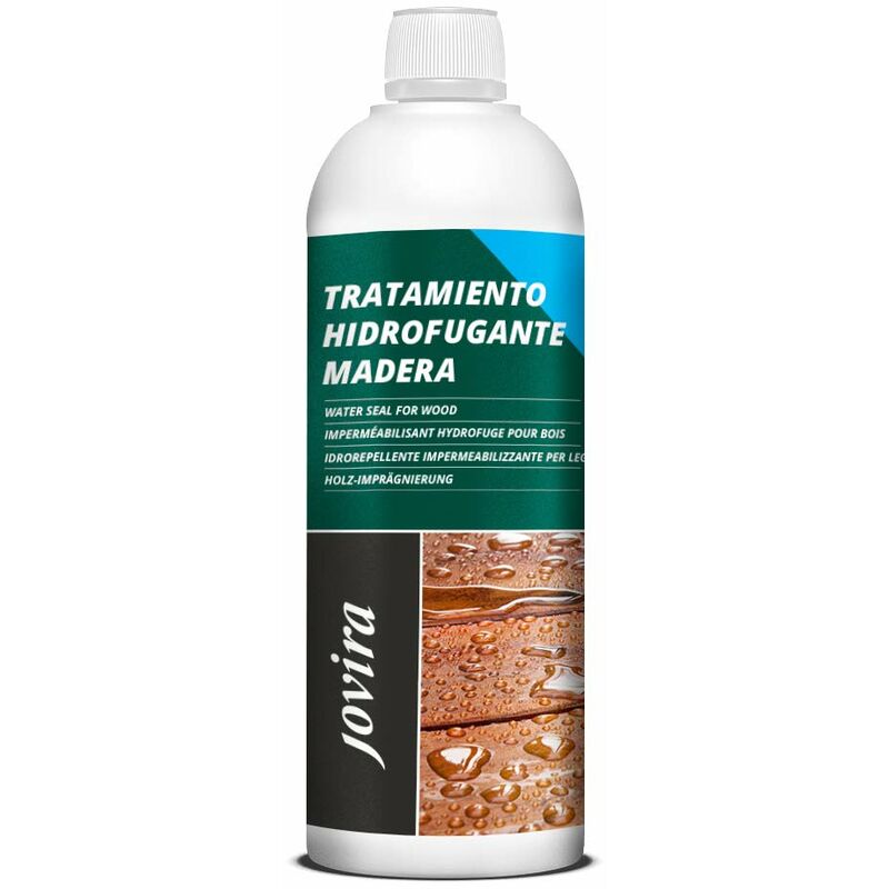 foto del prodotto jovira pinturas idrorepellente impermeabilizzante per legno. liquido protettivo idrorepellente per legno. 1 litri 