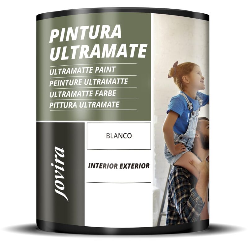foto del prodotto jovira pinturas pittura ultramatte. 750 ml esterni interni, lavabile, super coprente e opaco, bianco. 750 millilitri, bianco . c 15