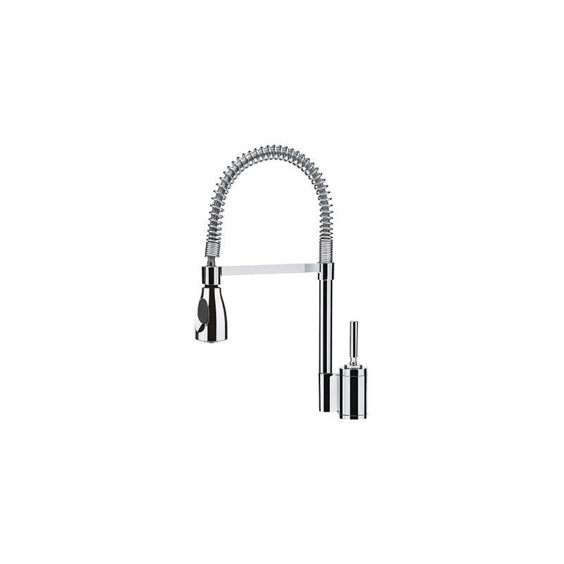 foto del prodotto joy cocktail professionale. colore del prodotto cromo, materiale del rubinetto acciaio inox, controllo del flusso d acqua joystick. altezza