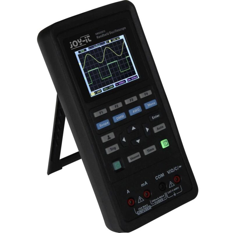 foto del prodotto joy it dmso2d72 oscilloscopio, multimetro, generatore di segnale 1 hz 70 mhz triangolare, arbitrario, sinuosidale, qu