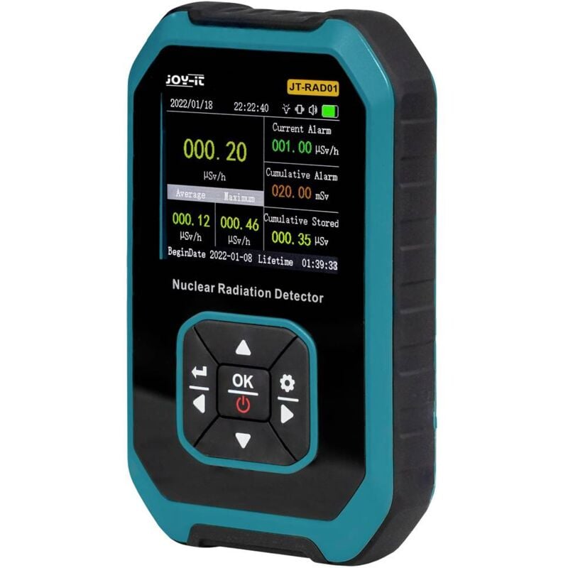 foto del prodotto joy it jt rad01 contatore geiger radiazione beta, gamma, r ntgen avvertimento acustico, segnalazione ottica
