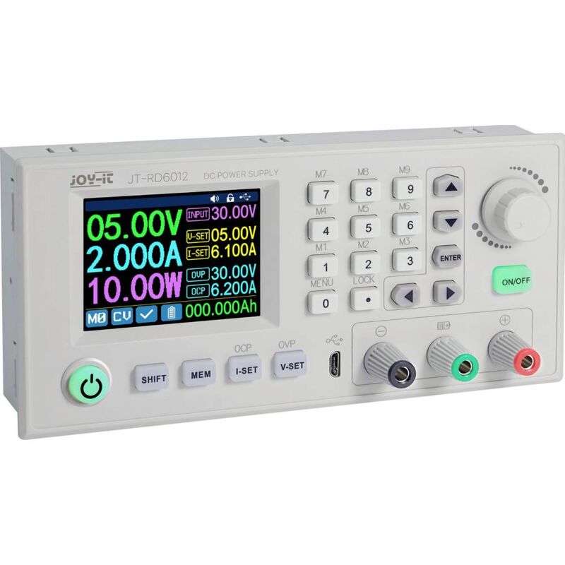 foto del prodotto joy it rd6012 alimentatore da laboratorio regolabile 0 60 v 0 12 a controllo remoto, programmabile, design sottile