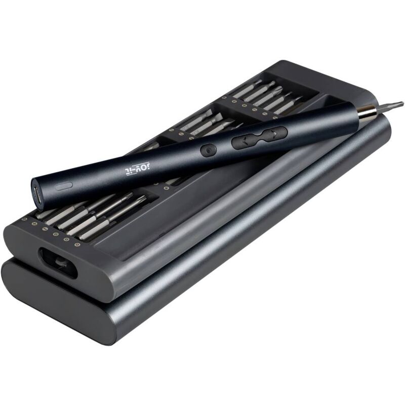 foto del prodotto joy it we 0002 kit utensili cacciavite, utensile multiplo a batteria magnetico, in valigia 62 parti