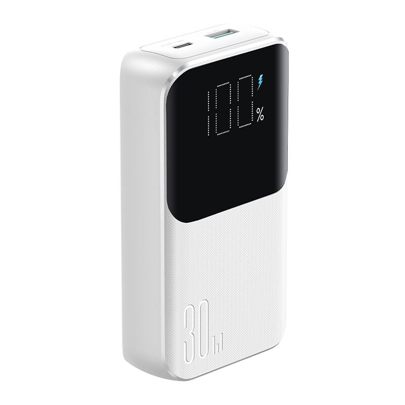 foto del prodotto joyroom jr pbc06 mini power bank con cavi usb c lightning integrati 30w 10000mah bianco