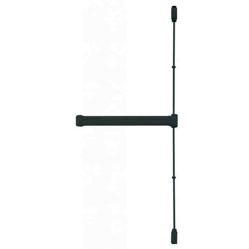 foto del prodotto jpm serratura antipanico fluid nera a 2 punti di chiusura superiore inferiore 900 mm fl2090 02 0a