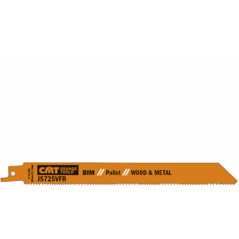 foto del prodotto js725vfr 5 5 lame seghetto legno metal bim 200x2.1 3.2x8 12tpi ss m 