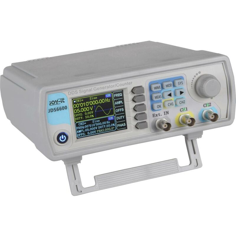 foto del prodotto jt-jds6600 generatore di funzioni 15 mhz - 0.01 µhz 2 canali triangolare, quadra, segnale, sinuosidale, curva di - joy-it