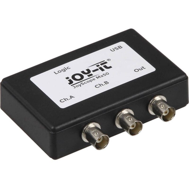 foto del prodotto jt scopemega50 oscilloscopio usb 15 mhz 2 canali, 16 canali 8 bit memoria digitale dso , mixed signal mso , an joy it