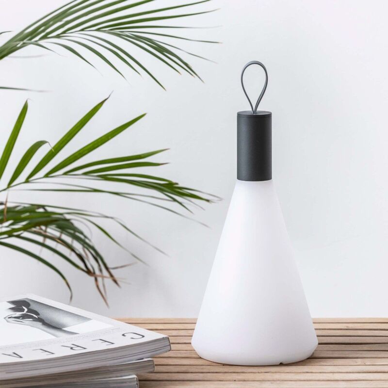 foto del prodotto judab lampada portatile ricaricabile rgb grigia