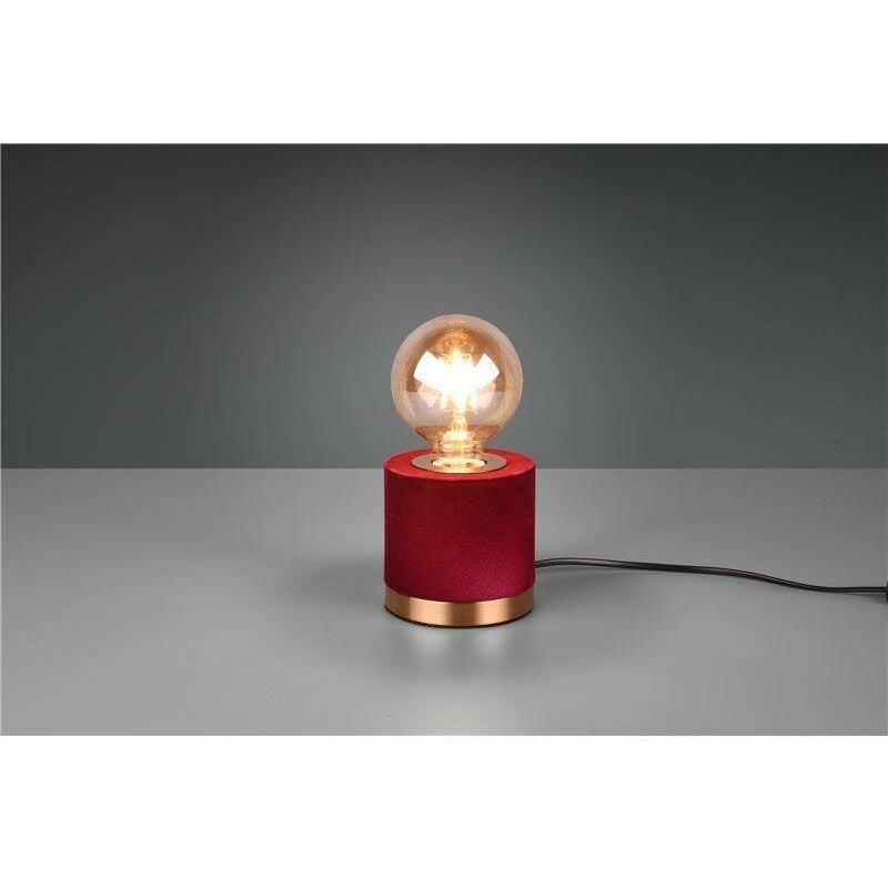 foto del prodotto judy lampada da tavolo base metallo ottone velluto rosso trio lighting r50691010