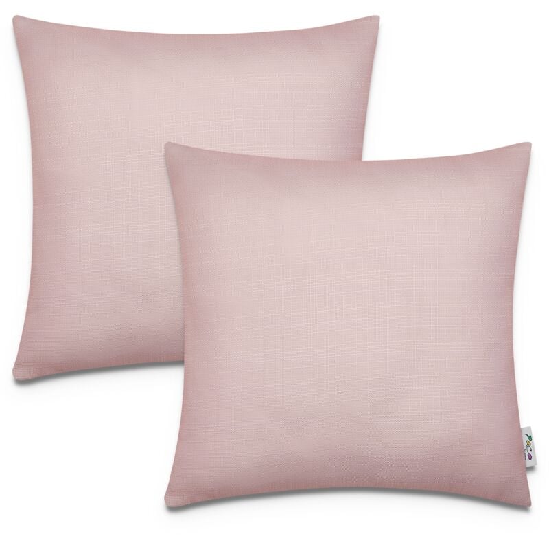 foto del prodotto juego 2 fundas coj n 45x45 decorativo rayas interior exterior decoraci n 2pcs set, rosa paco home