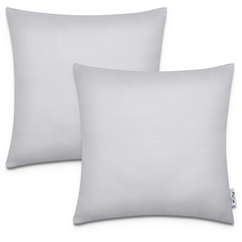 foto del prodotto juego 2 fundas coj n 45x45 decorativo rayas interior exterior decoraci n grigio 2, 2pcs set paco home